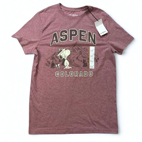Goodfellow & Co Other - Goodfellow & Co T Shirt Men Small Aspen Colorado Snoopy Peanuts Graphic Tee NWT